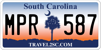 SC license plate MPR587