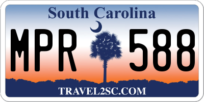 SC license plate MPR588