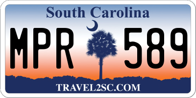 SC license plate MPR589