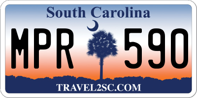 SC license plate MPR590