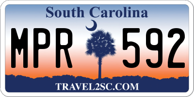 SC license plate MPR592