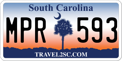 SC license plate MPR593