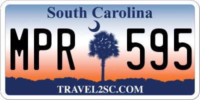 SC license plate MPR595