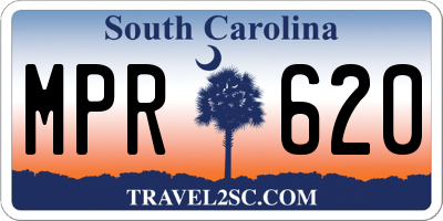 SC license plate MPR620