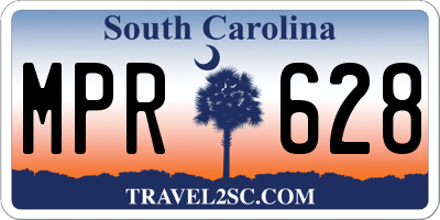 SC license plate MPR628