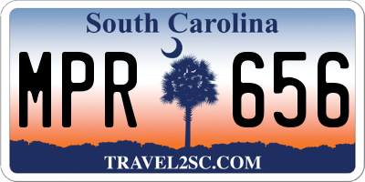 SC license plate MPR656