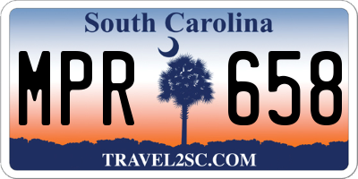 SC license plate MPR658
