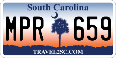 SC license plate MPR659