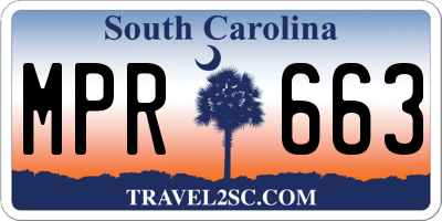 SC license plate MPR663