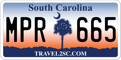 SC license plate MPR665