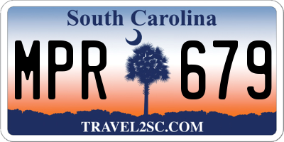 SC license plate MPR679