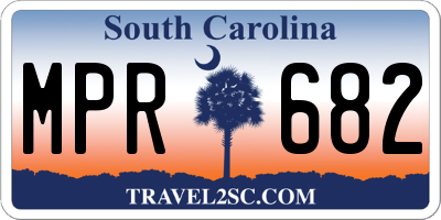 SC license plate MPR682