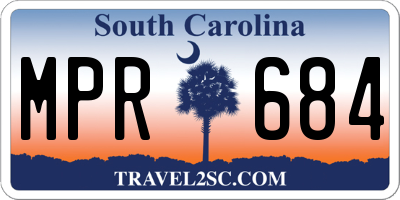 SC license plate MPR684