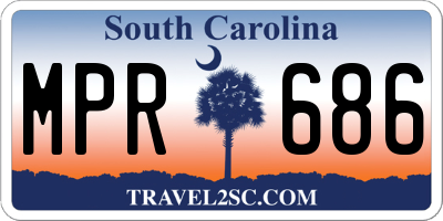 SC license plate MPR686