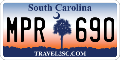 SC license plate MPR690