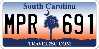 SC license plate MPR691