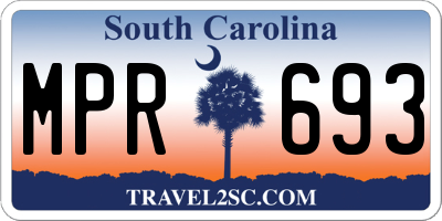 SC license plate MPR693