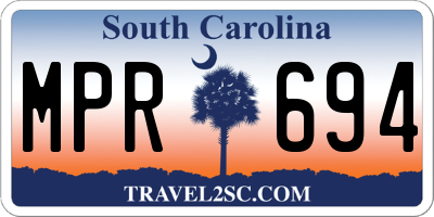 SC license plate MPR694