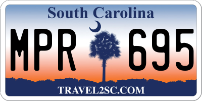 SC license plate MPR695