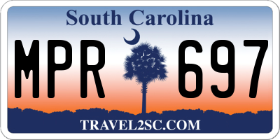SC license plate MPR697