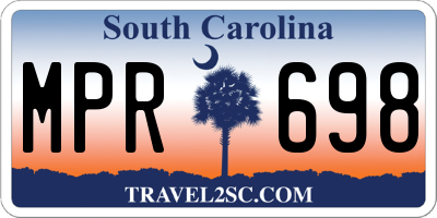 SC license plate MPR698