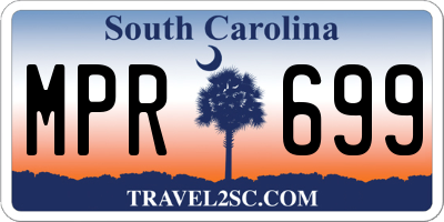 SC license plate MPR699