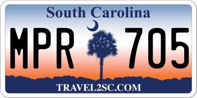 SC license plate MPR705
