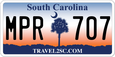 SC license plate MPR707