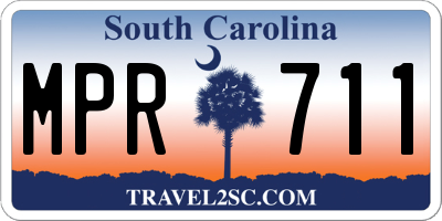 SC license plate MPR711