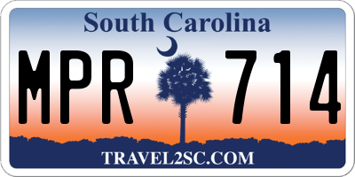 SC license plate MPR714