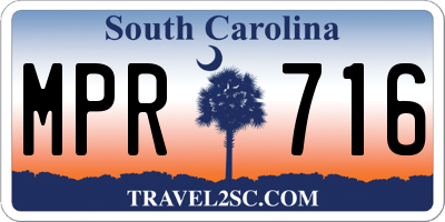 SC license plate MPR716