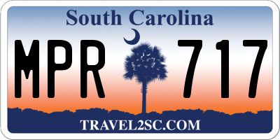 SC license plate MPR717