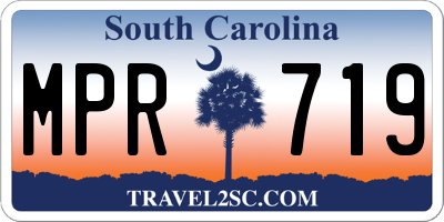 SC license plate MPR719