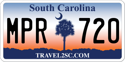SC license plate MPR720