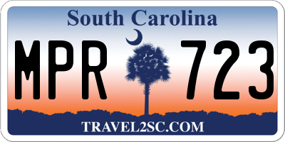 SC license plate MPR723