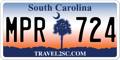SC license plate MPR724