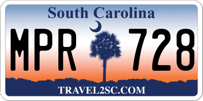 SC license plate MPR728