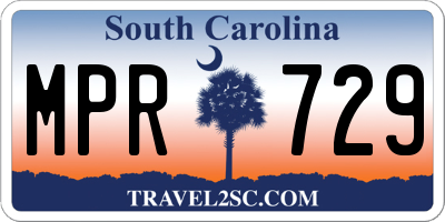 SC license plate MPR729