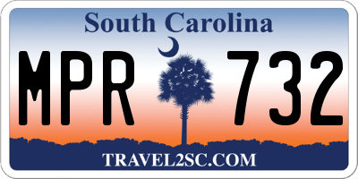 SC license plate MPR732