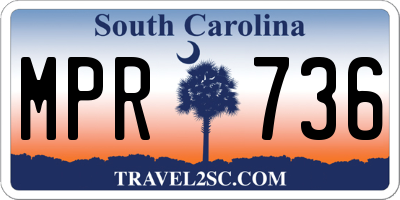SC license plate MPR736
