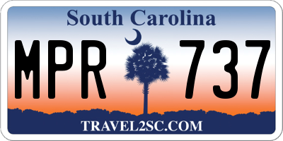 SC license plate MPR737
