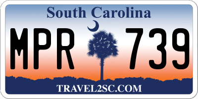 SC license plate MPR739