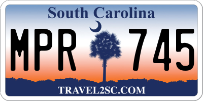 SC license plate MPR745