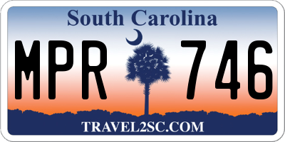 SC license plate MPR746