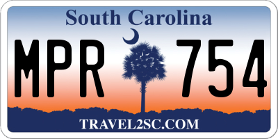 SC license plate MPR754
