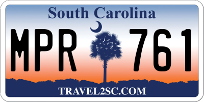 SC license plate MPR761