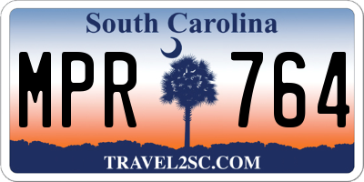 SC license plate MPR764