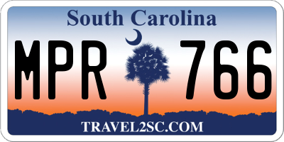 SC license plate MPR766