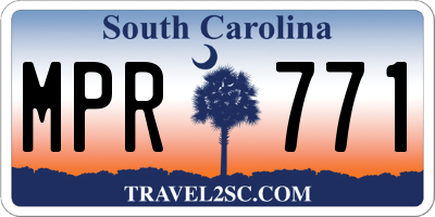SC license plate MPR771