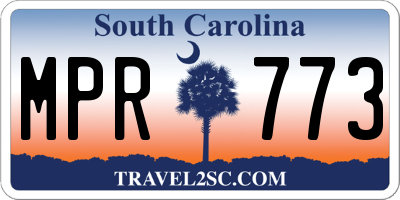 SC license plate MPR773